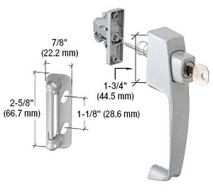 Storm Door Interior Latch with 1-3/4 Screw Holes - Silv