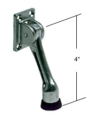 CRL Chrome Plated Door Mounted 4" Kick-Down Door Holder