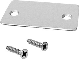 CRL Polished Stainless End Cap with Screws for Shallow U-Channel
