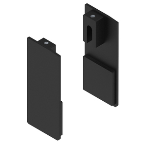 CRL70 Matte Black Series Top Track Wall Mount Kit End Cap