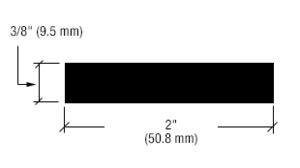 CRL-U.S. Aluminum Custom KYNAR® Paint Bar 2" x 3/8" - 21'-2"