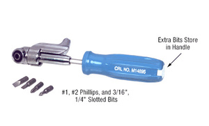 CRL Offset Hex Bit Driver with Four Screwdriver Tips