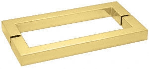 CRL Polished Brass "SQ" Style 18" Back-to-Back Towel Bar