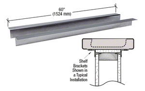 CRL Brushed Stainless Steel 60" Shelf Brackets