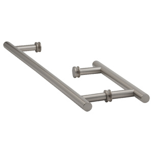 Brushed Nickel 8" X 18" Ladder Pull Towel Bar/Handle Combo