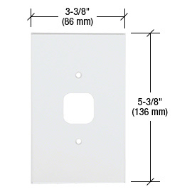 CRL Clear 1-1/4" Square Telephone Acrylic Mirror Plate