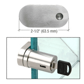 CRL Polished Stainless UV Bond Tube Lock for Single Overlay Door - Keyed Alike