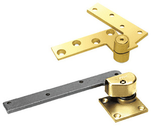 Rixson® Polished Brass Left Hand 3/4" Offset Pivot Set