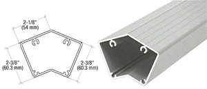 CRL Metallic Silver 200, 300, 350, and 400 Series 135 Degree 241" Post Extrusion