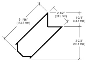 CRL-U.S. Aluminum 90 Degree Outside Corner Mullion, Custom Paint- 24'-2"