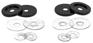 CRL Matte Black Replacement Washers for Back-to-Back Solid Pull Handle