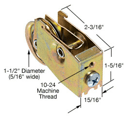 CRL 1-1/2" Steel Ball Bearing Sliding Glass Door Roller