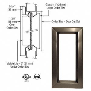 CRL 6" x 27" Door Vision Lite