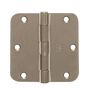 CRL Dull Nickel 3-1/2" x 3-1/2" Residential Hinge 5/8" Radius