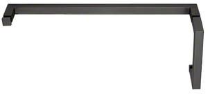 CRL Matte Black "SQ" Series Combination 6" Pull Handle 24" Towel Bar