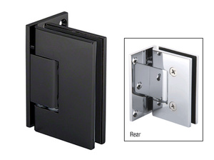 CRL Matte Black Melbourne Wall Mount Offset Back Plate Hinge