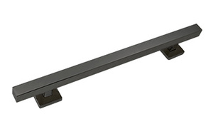 CRL Matte Black Straight 18" Square Grab Bar