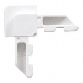 CRL White Square Lip Frame Plastic Corners for WSFL7