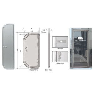 CRL Satin Anodized 5" x 16" Package Drop Slot