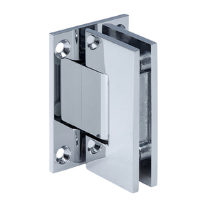 CRL Polished Chrome Junior Geneva 037 Series Wall Mount Full Back Plate Hinge