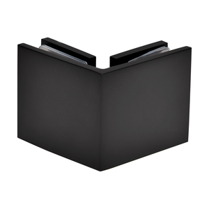 CRL Matte Black Square 90 Degree Glass-to-Glass Clamp