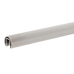 CRL 304 Grade Brushed Stainless 1-1/2" Premium Cap Rail for 1/2" Glass - 168"