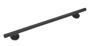 CRL Matte Black Straight 24" Round Grab Bar