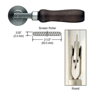 CRL Round Edge Steel Screen Roller with 2-1/2" x 3/32" Wheel