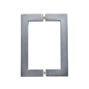 CRL Satin Chrome 6" x 6" SQ Series Square Tubing Back-to-Back Pull Handle