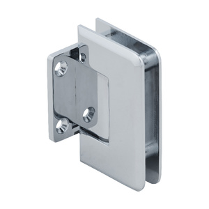 CRL Polished Chrome Pinnacle 074 Series Wall Mount Short Back Plate Hinge