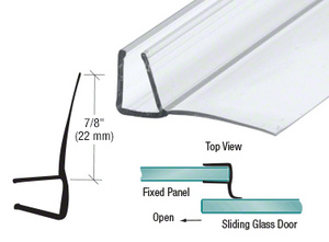 CRL 3/8" Polycarbonate 'U' with 90 Degree Vinyl Finseal