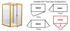 CRL Brite Gold Anodized Custom Size Avalon Showcase with Double Hinged Front Doors