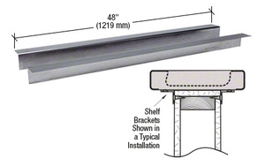 CRL Brushed Stainless Steel 48" Shelf Brackets