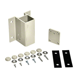 CRL Oyster White 180 Degree Center/End Fascia Mount Bracket