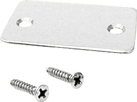 CRL Satin Anodized End Cap with Screws for Shallow U-Channel