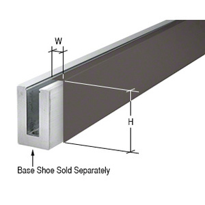 CRL Dark Bronze Custom Cladding for L56S, L21S, and L25S Series Square Aluminum Base Shoe