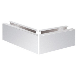CRL Polished Stainless 12" 135 Degree Mitered Corner Cladding for L25S Series Heavy-Duty Square Base Shoe