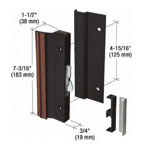 CRL Black Standard Profile Hook-Style Surface Mount Handle 4-15/16" Screw Holes