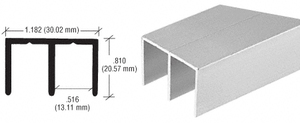 CRL Satin Anodized Extra Depth Aluminum Upper Channel