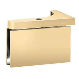 Polished Brass Adjustable Glass to Wall Pivot Hinge with  Reversible L Bracket