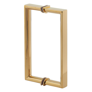 Polished Brass 8" Half Round Mitered Handles
