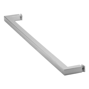 Polished Chrome 24" X 3/4" Square Single-Sided Towel Bar with  Blind Fastner