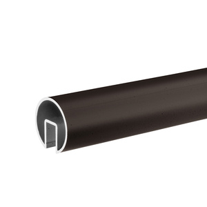 CRL Dark Bronze 2-1/2" Extruded Aluminum Cap Rail for 1/2" or 5/8" Glass - 240"