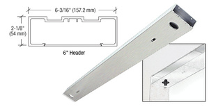 CRL Brushed Stainless 6" x 72" Double Door Header