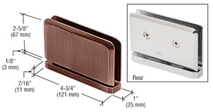 CRL Antique Brushed Copper Senior Prima 01 Series Top or Bottom Mount Hinge