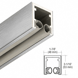CRL-Blumcraft® Brushed Stainless 1-7/8" Head Channel for 1/2" (12 mm) Glass - 120"
