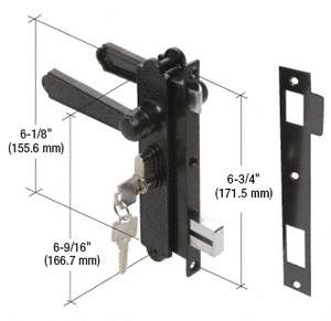 CRL Black Screen and Storm Security Door Mortise Lock for Academy Doors