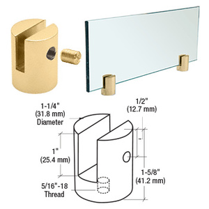 CRL Brass Slot Mount Standoff for 1/2" Panels