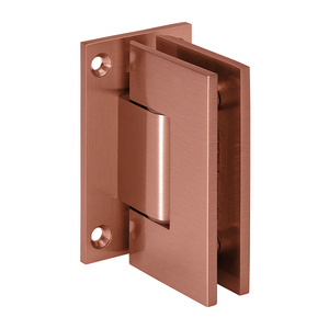 CRL Brushed Copper Geneva 337 Series Adjustable Wall Mount Full Back Plate Hinge