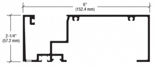 CRL-U.S. Aluminum Clear Anodized Sill for 6" System - 24'-2"
